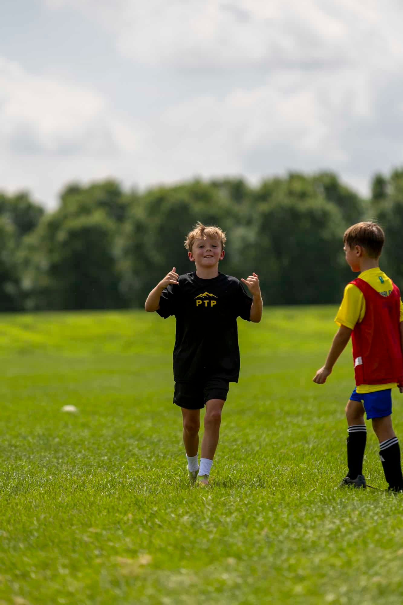 PTP camper in action during scrimmage