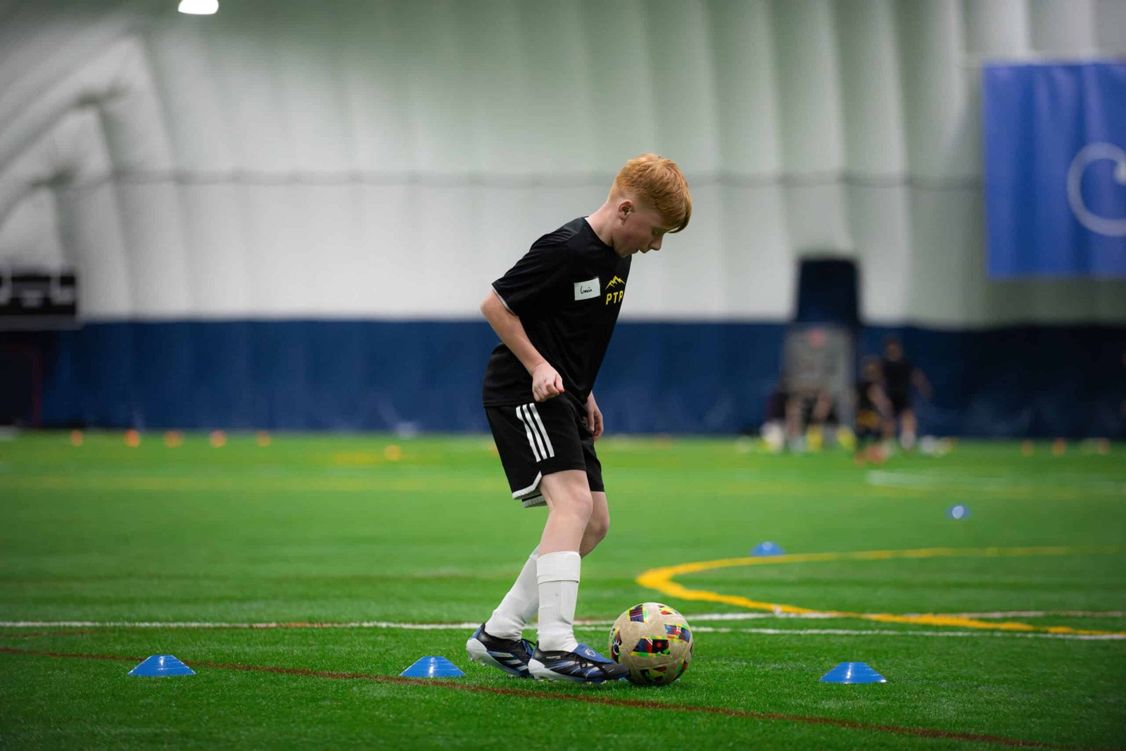 Cone dribbling drill